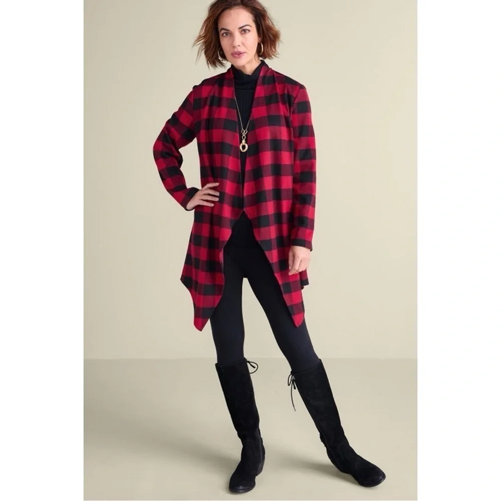 Soft Surroundings Mad About Plaid Topper